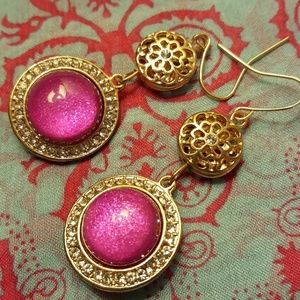 Fuschia Dangle Earrings